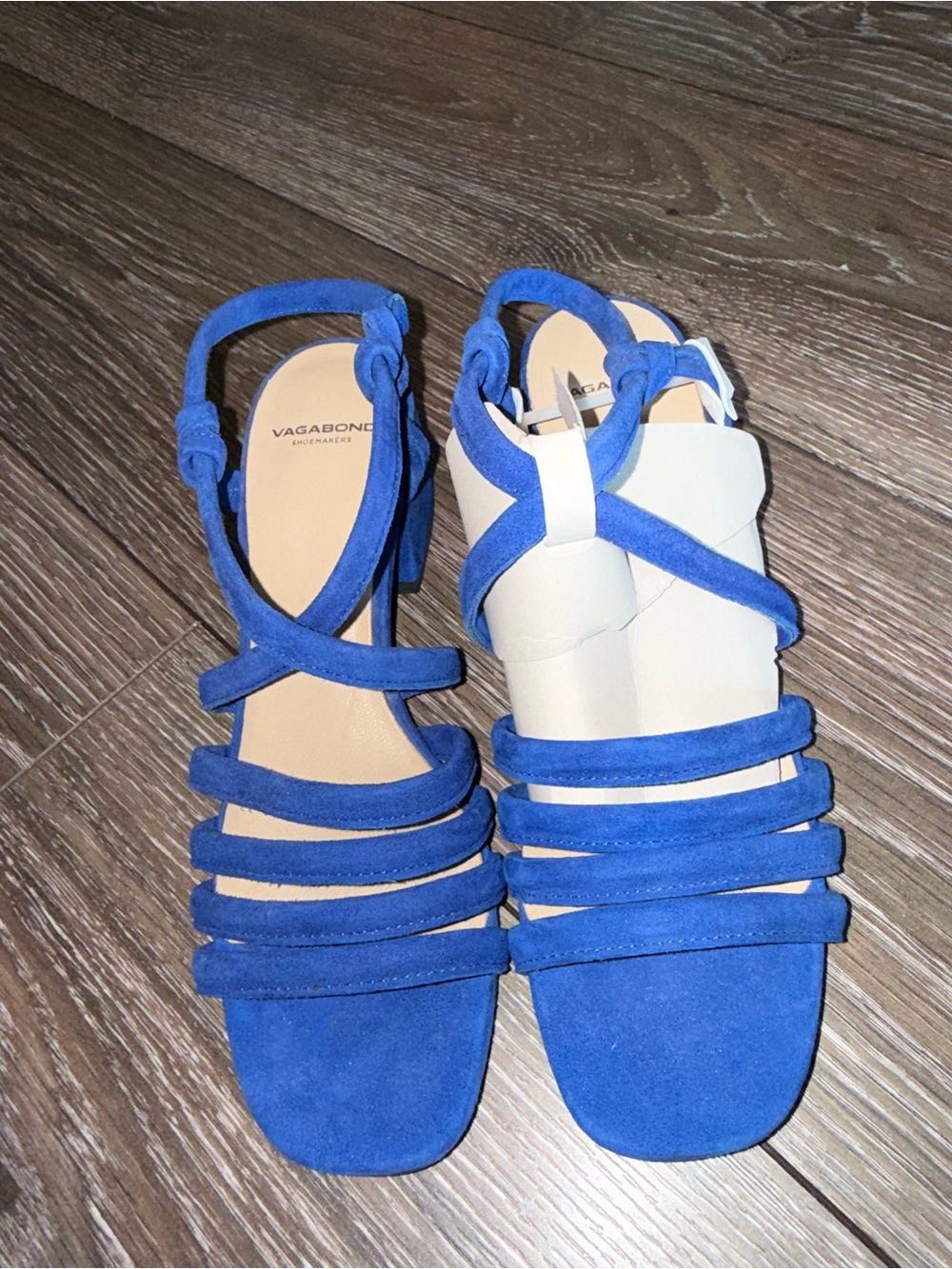 Vagabond Royal Blue Suede Strappy Heels